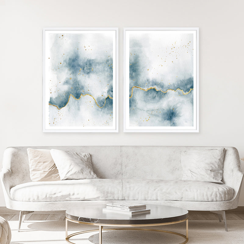 Flow with Gold II Art Print