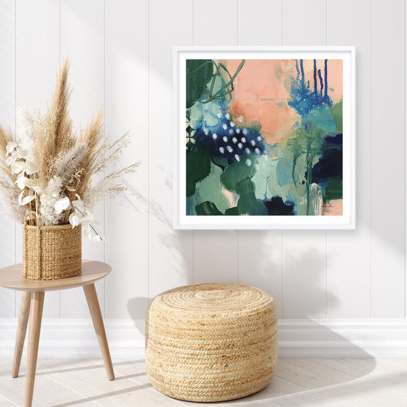 Shop Abstract Layers III Sunrise (Square) Art Print a painted abstract themed wall art print from The Print Emporium wall artwork collection - Buy Australian made fine art painting style poster and framed prints for the home and your interior decor room, TPE-WA-73162-AP
