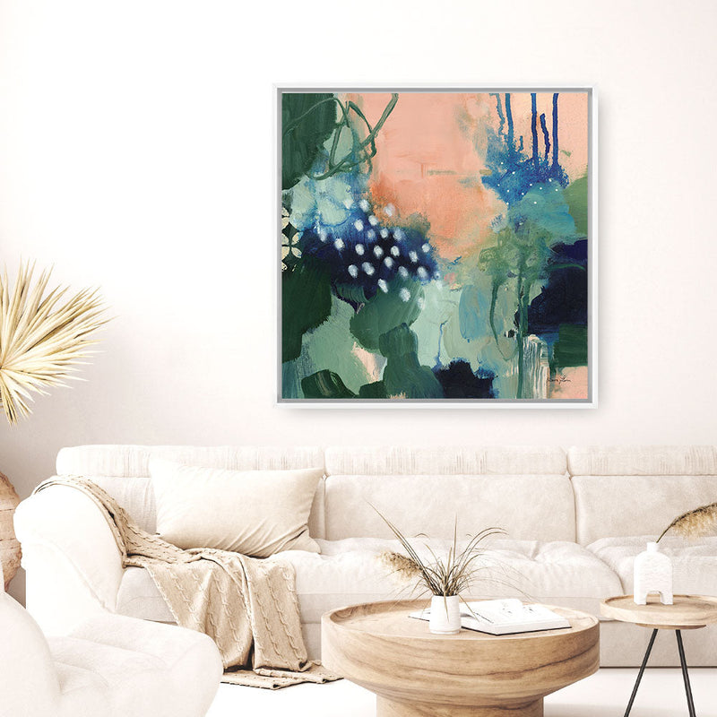 Shop Abstract Layers III Sunrise (Square) Canvas Print a painted abstract themed framed canvas wall art print from The Print Emporium artwork collection - Buy Australian made fine art painting style stretched canvas prints for the home and your interior decor space, TPE-WA-73162-CA-40X40-NF