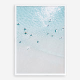 Shop Aerial Surfers II Photo Art Print a coastal themed photography wall art print from The Print Emporium wall artwork collection - Buy Australian made fine art poster and framed prints for the home and your interior decor, TPE-1233-AP