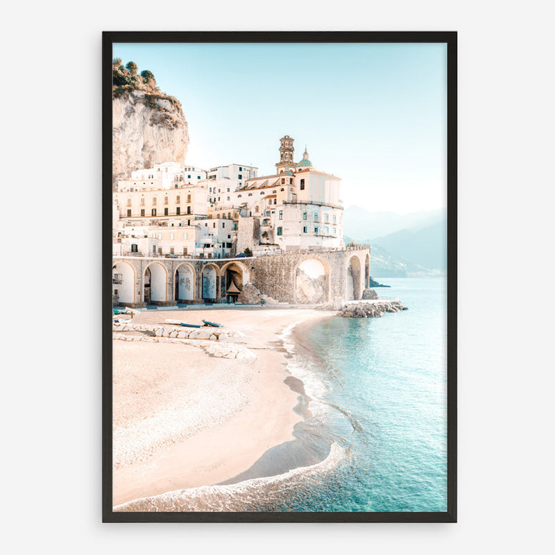 Shop Amalfi Village I Photo Art Print a coastal themed photography wall art print from The Print Emporium wall artwork collection - Buy Australian made fine art poster and framed prints for the home and your interior decor, TPE-1257-AP