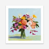 Shop August Blooms (Square) Art Print a floral themed painted wall art print from The Print Emporium wall artwork collection - Buy Australian made fine art painting style poster and framed prints for the home and your interior decor room