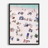 Shop Beach Bathers Canvas Print a coastal themed painted framed canvas wall art print from The Print Emporium artwork collection - Buy Australian made fine art painting style stretched canvas prints for the home and your interior decor space, TPE-327-CA-35X46-NF