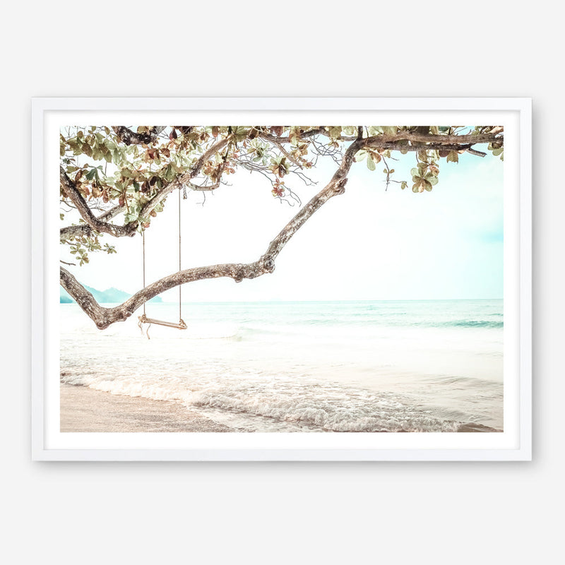 Shop Beach Swing I Photo Art Print a coastal themed photography wall art print from The Print Emporium wall artwork collection - Buy Australian made fine art poster and framed prints for the home and your interior decor, TPE-522-AP