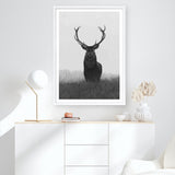 Shop Black & White Elk Art Print a deer themed painted wall art print from The Print Emporium wall artwork collection - Buy Australian made fine art painting style poster and framed prints for the home and your interior decor room, TPE-043-AP