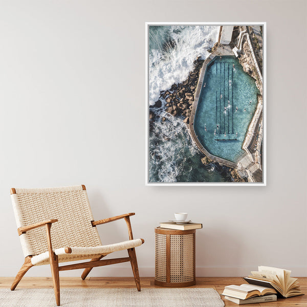 Shop Bronte Ocean Pool II Photo Canvas Print a coastal themed photography framed stretched canvas print from The Print Emporium wall artwork collection - Buy Australian made prints for the home and your interior decor space, TPE-443-CA-35X46-NF