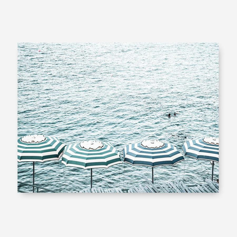 Shop Capri Island Umbrellas Photo Canvas Print a coastal themed photography framed stretched canvas print from The Print Emporium wall artwork collection - Buy Australian made prints for the home and your interior decor space, TPE-872-CA-35X46-NF