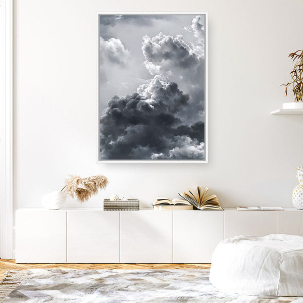Shop Cloudscape Canvas Print a painted style framed canvas wall art print from The Print Emporium artwork collection - Buy Australian made fine art painting style stretched canvas prints for the home and your interior decor space, TPE-020-CA-35X46-NF