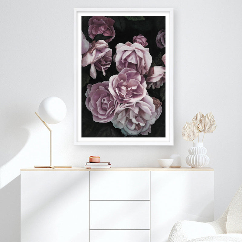 Shop Dusty Pink Roses Art Print a floral themed painted wall art print from The Print Emporium wall artwork collection - Buy Australian made fine art painting style poster and framed prints for the home and your interior decor room, TPE-018-AP