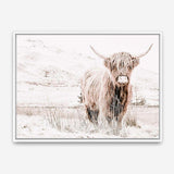 Shop Highland Cow III Photo Canvas Print a photography framed stretched canvas print from The Print Emporium wall artwork collection - Buy Australian made prints for the home and your interior decor space, TPE-551-CA-35X46-NF