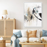 Shop Inked In Black I Canvas Print a painted abstract themed framed canvas wall art print from The Print Emporium artwork collection - Buy Australian made fine art painting style stretched canvas prints for the home and your interior decor space, TPE-PC-PG620-CA-35X46-NF