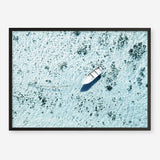 Shop Island Boat I Photo Art Print a coastal themed photography wall art print from The Print Emporium wall artwork collection - Buy Australian made fine art poster and framed prints for the home and your interior decor, TPE-1194-AP