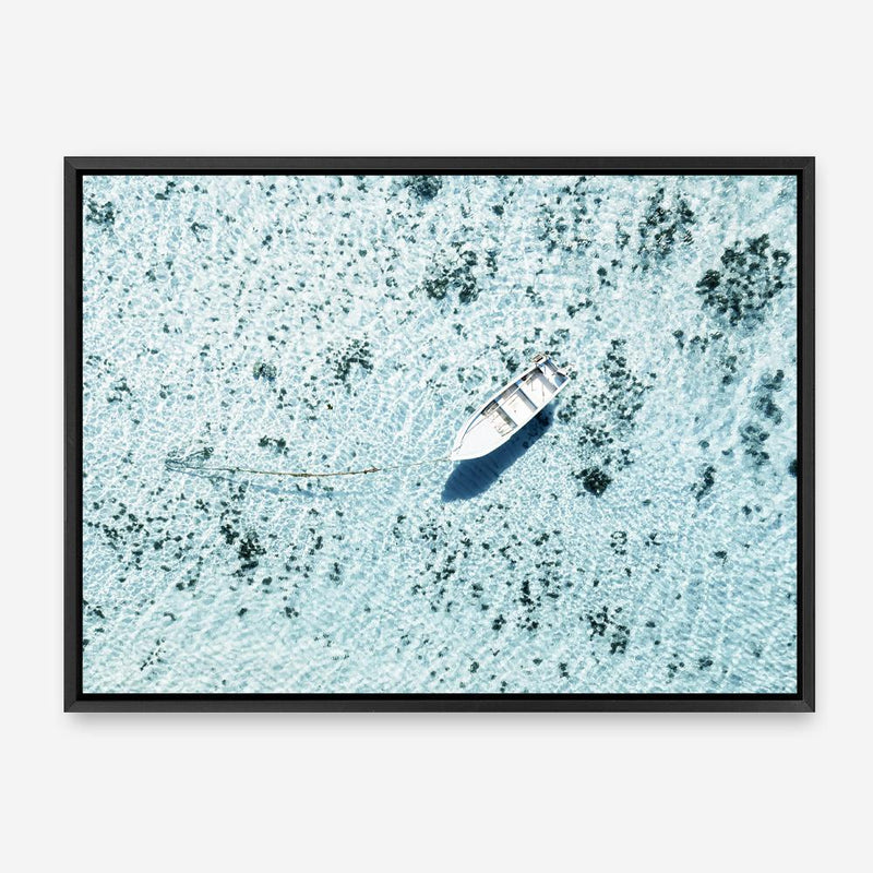 Shop Island Boat I Photo Canvas Print a coastal themed photography framed stretched canvas print from The Print Emporium wall artwork collection - Buy Australian made prints for the home and your interior decor space, TPE-1194-CA-35X46-NF