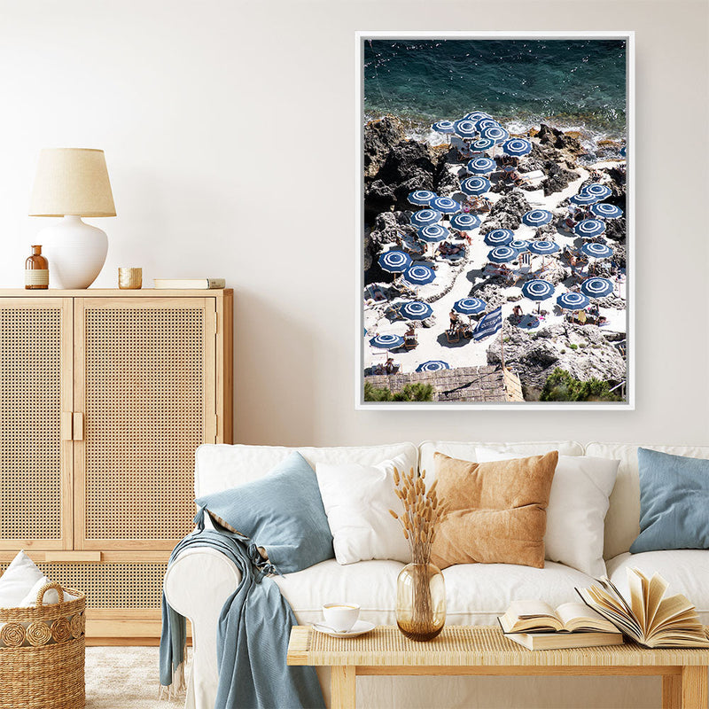 Shop La Fontelina From Above I Photo Canvas Print a coastal themed photography framed stretched canvas print from The Print Emporium wall artwork collection - Buy Australian made prints for the home and your interior decor space, TPE-729-CA-35X46-NF