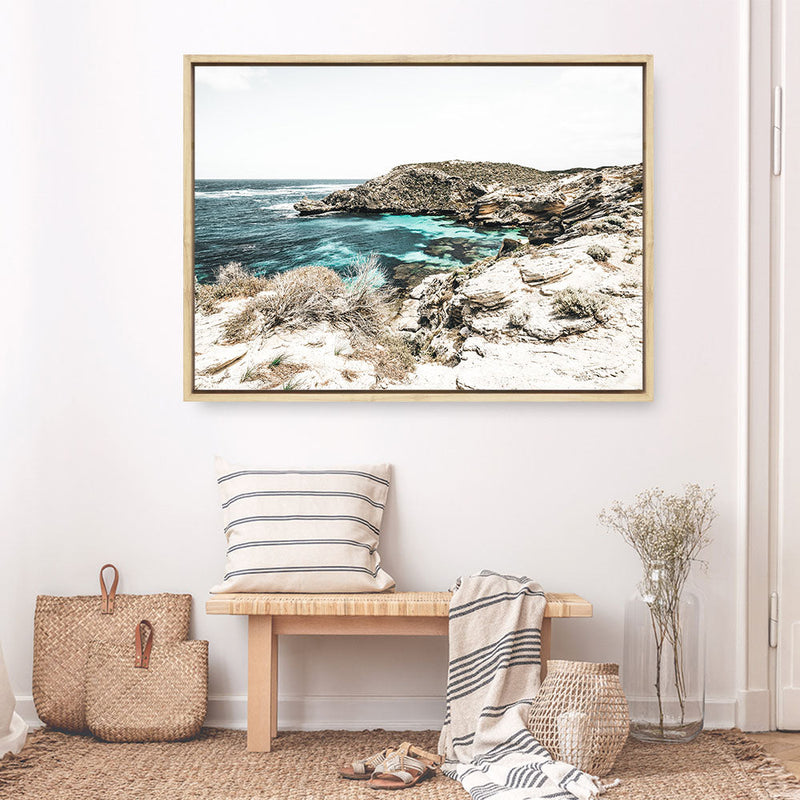 Shop Lagoon Bay Photo Canvas Print a coastal themed photography framed stretched canvas print from The Print Emporium wall artwork collection - Buy Australian made prints for the home and your interior decor space, TPE-1058-CA-35X46-NF