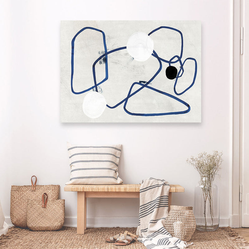 Shop Midblue II Canvas Print a painted abstract themed framed canvas wall art print from The Print Emporium artwork collection - Buy Australian made fine art painting style stretched canvas prints for the home and your interior decor space, TPE-PC-PI443-CA-35X46-NF