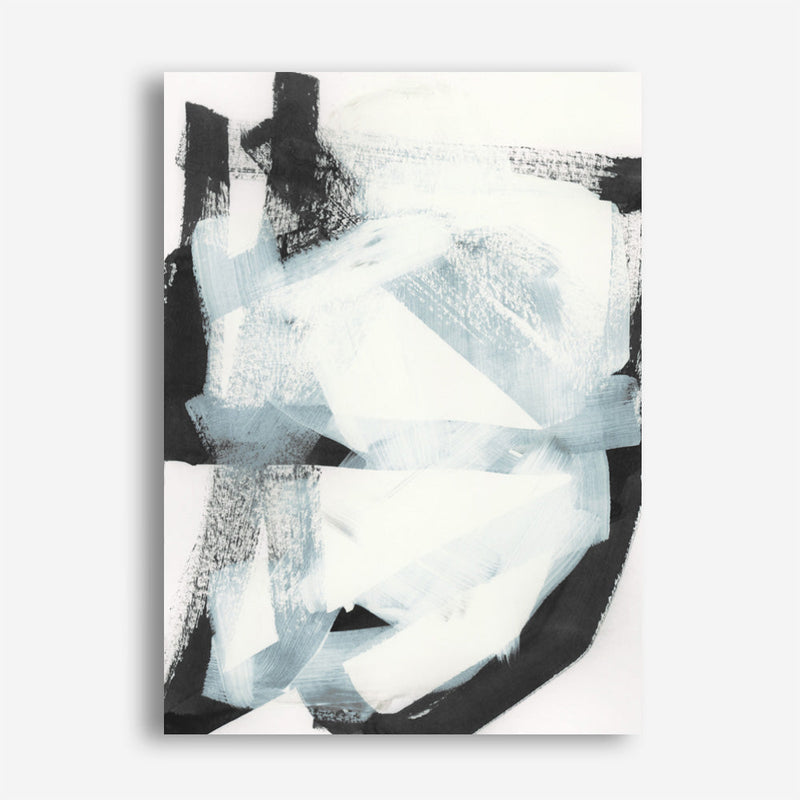 Shop Noir Shapes I Canvas Print a painted abstract themed framed canvas wall art print from The Print Emporium artwork collection - Buy Australian made fine art painting style stretched canvas prints for the home and your interior decor space, TPE-PC-WZ561-CA-35X46-NF