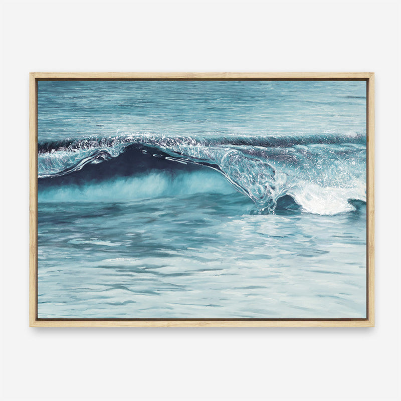 Shop Ocean Wave Canvas Print a coastal themed painted framed canvas wall art print from The Print Emporium artwork collection - Buy Australian made fine art painting style stretched canvas prints for the home and your interior decor space, TPE-033-CA-35X46-NF