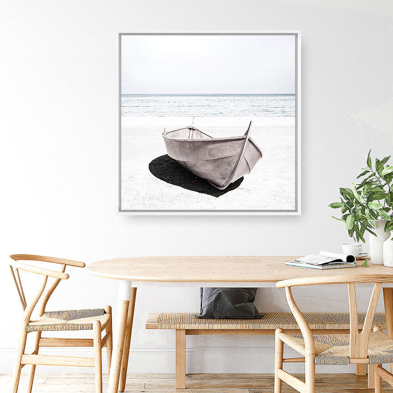 Shop Old Boat (Square) Photo Canvas a coastal themed photography framed stretched canvas print from The Print Emporium wall artwork collection - Buy Australian made prints for the home and your interior decor space, TPE-789-CA-40X40-NF