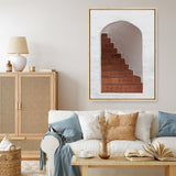Shop Old Stairway Photo Canvas Print a Moroccan desert boho themed photography framed stretched canvas print from The Print Emporium wall artwork collection - Buy Australian made prints for the home and your interior decor space, TPE-815-CA-35X46-NF