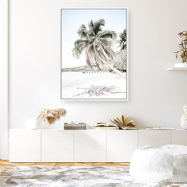 Shop Palm Shadow Photo Canvas Print a coastal themed photography framed stretched canvas print from The Print Emporium wall artwork collection - Buy Australian made prints for the home and your interior decor space, TPE-695-CA-35X46-NF