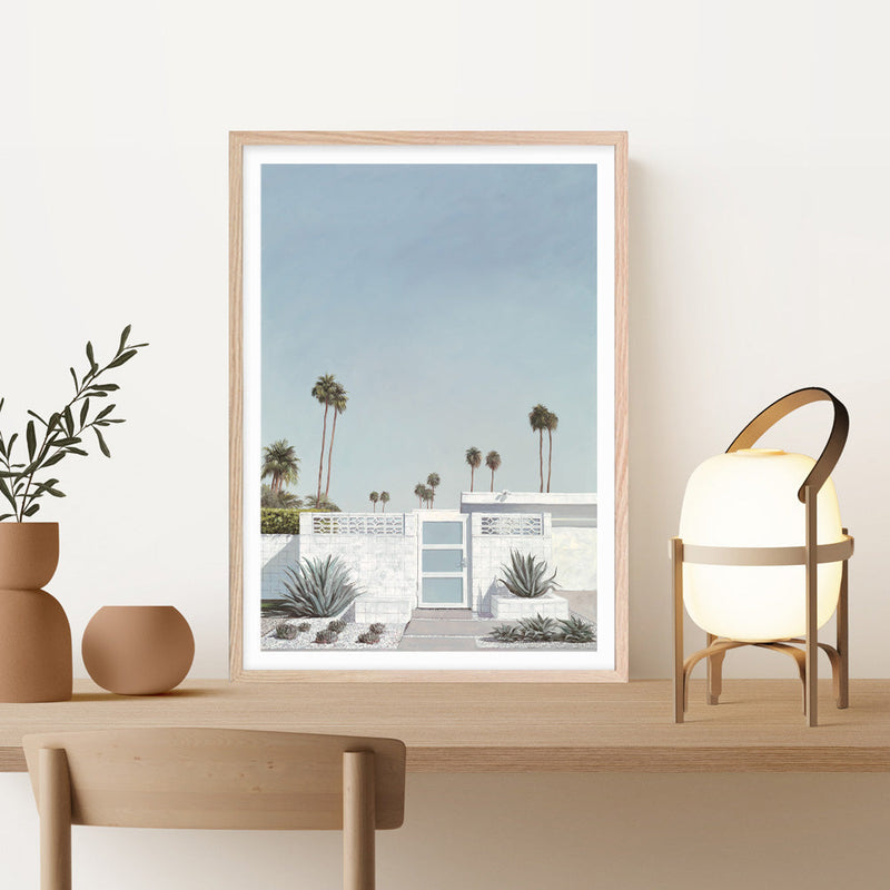 Shop Palm Springs Doorway 3 Art Print a coastal themed painted wall art print from The Print Emporium wall artwork collection - Buy Australian made fine art painting style poster and framed prints for the home and your interior decor room, TPE-196-AP