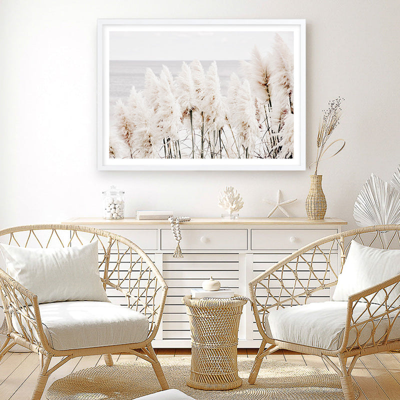 Shop Pampas Grass Photo Art Print a coastal themed photography wall art print from The Print Emporium wall artwork collection - Buy Australian made fine art poster and framed prints for the home and your interior decor, TPE-784-AP