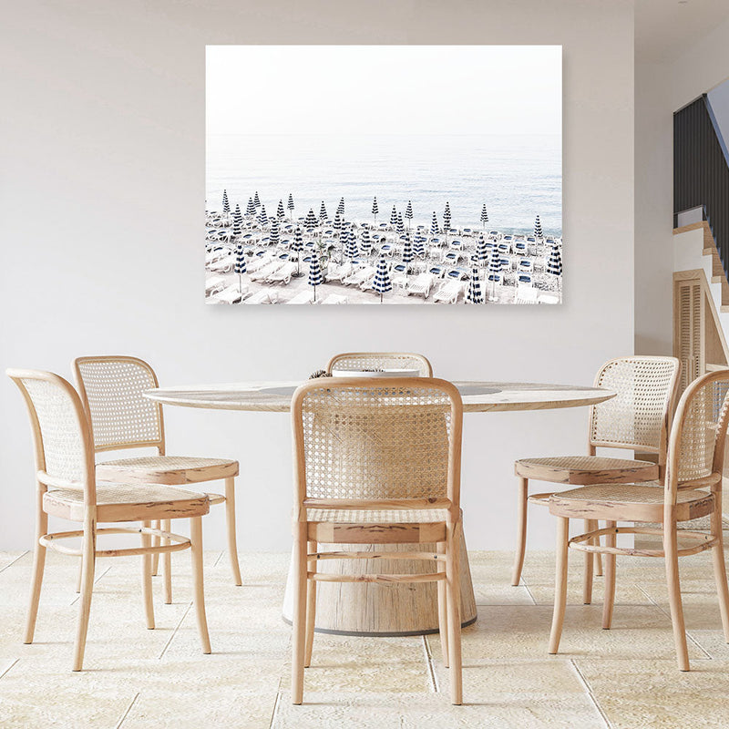 Shop Parasols III Photo Canvas Print a coastal themed photography framed stretched canvas print from The Print Emporium wall artwork collection - Buy Australian made prints for the home and your interior decor space, TPE-561-CA-35X46-NF