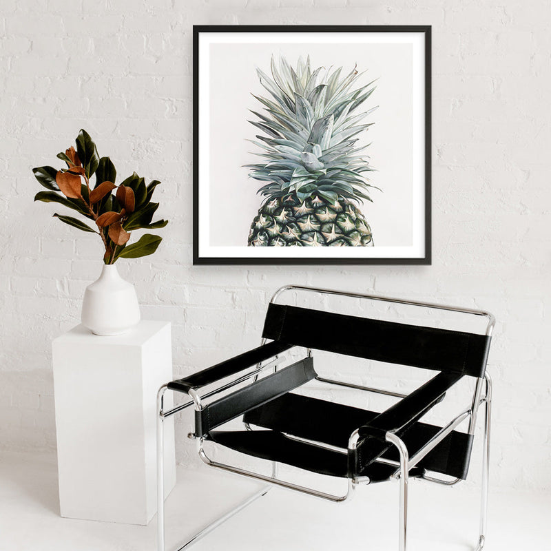 Shop Pineapple (Square) Art Print a painted style wall art print from The Print Emporium wall artwork collection - Buy Australian made fine art painting style poster and framed prints for the home and your interior decor room, TPE-350-AP