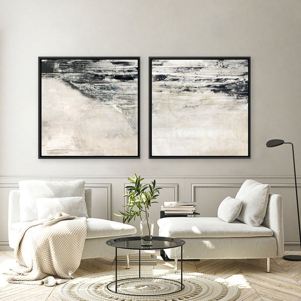 Shop Rising Wave II (Square) Canvas Print a painted abstract themed framed canvas wall art print from The Print Emporium artwork collection - Buy Australian made fine art painting style stretched canvas prints for the home and your interior decor space, TPE-PC-EZ910-CA-40X40-NF