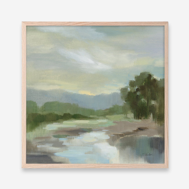Shop Sage Lake (Square) Art Print a painted style wall art print from The Print Emporium wall artwork collection - Buy Australian made fine art painting style poster and framed prints for the home and your interior decor room, TPE-WA-68578-AP