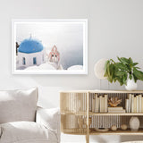 Shop Santorini Panorama II Photo Art Print a coastal themed photography wall art print from The Print Emporium wall artwork collection - Buy Australian made fine art poster and framed prints for the home and your interior decor, TPE-1320-AP