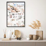 Shop Santorini Skyline II Photo Art Print a coastal themed photography wall art print from The Print Emporium wall artwork collection - Buy Australian made fine art poster and framed prints for the home and your interior decor, TPE-1315-AP