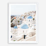 Shop Santorini Skyline III Photo Art Print a coastal themed photography wall art print from The Print Emporium wall artwork collection - Buy Australian made fine art poster and framed prints for the home and your interior decor, TPE-1316-AP