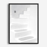 Shop Santorini White Steps I Photo Canvas Print a coastal themed photography framed stretched canvas print from The Print Emporium wall artwork collection - Buy Australian made prints for the home and your interior decor space, TPE-1250-CA-35X46-NF