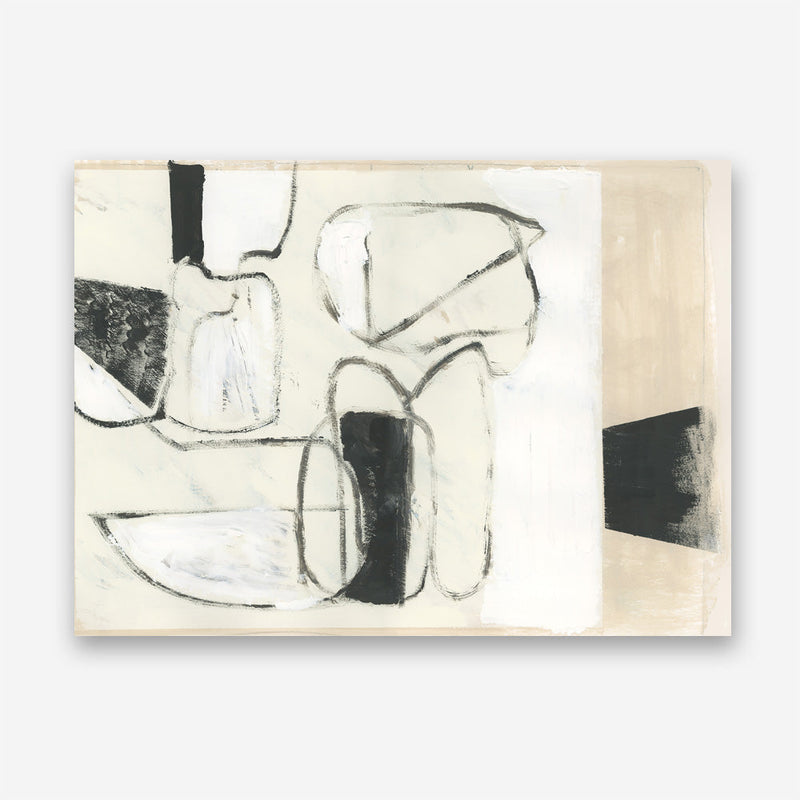 Shop Settling Shapes II Canvas Print a painted abstract themed framed canvas wall art print from The Print Emporium artwork collection - Buy Australian made fine art painting style stretched canvas prints for the home and your interior decor space, TPE-PC-WZ560-CA-35X46-NF