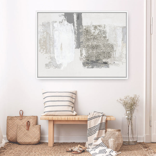 Shop Silver Slate Canvas Print a painted abstract themed framed canvas wall art print from The Print Emporium artwork collection - Buy Australian made fine art painting style stretched canvas prints for the home and your interior decor space, TPE-PC-PI540-CA-35X46-NF