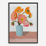 Shop Sorbet Poppies II Art Print a floral themed painted wall art print from The Print Emporium wall artwork collection - Buy Australian made fine art painting style poster and framed prints for the home and your interior decor room, TPE-WA-71781-AP