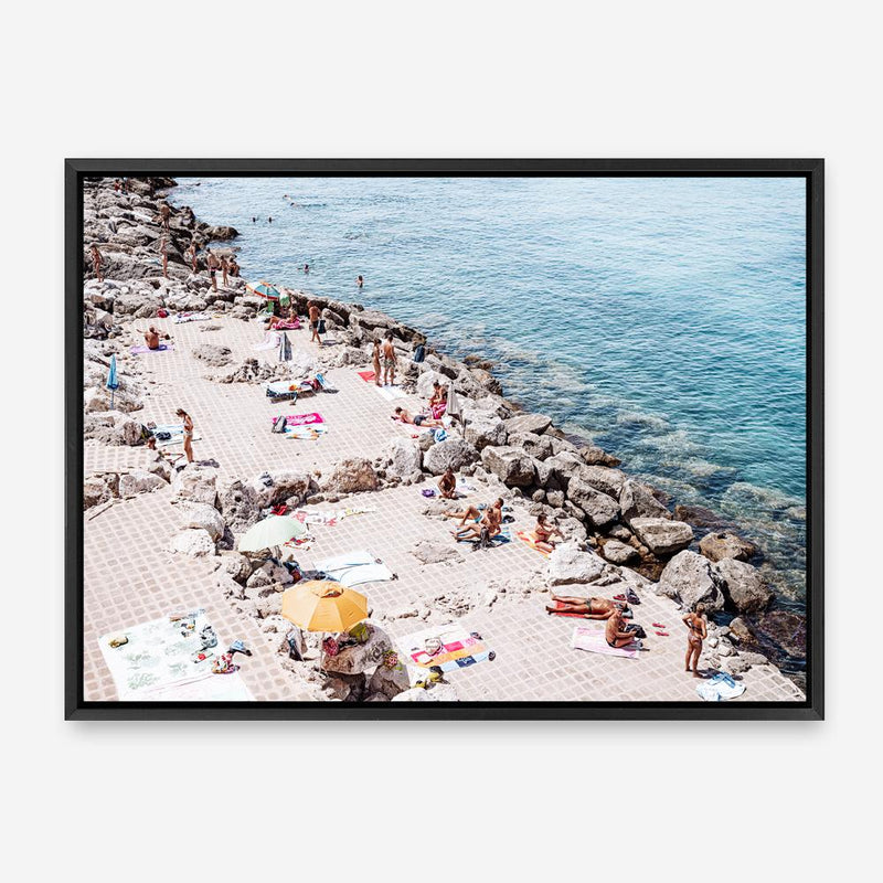 Shop Sunbaking in Salento Photo Canvas Print a coastal themed photography framed stretched canvas print from The Print Emporium wall artwork collection - Buy Australian made prints for the home and your interior decor space, TPE-1193-CA-35X46-NF