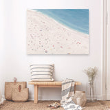 Shop Sunbathers Canvas Print a coastal themed painted framed canvas wall art print from The Print Emporium artwork collection - Buy Australian made fine art painting style stretched canvas prints for the home and your interior decor space, TPE-037-CA-35X46-NF