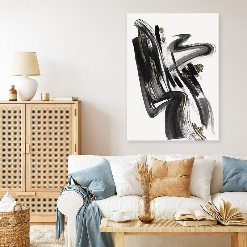 Shop The Stenographic Forn II Canvas Print a painted abstract themed framed canvas wall art print from The Print Emporium artwork collection - Buy Australian made fine art painting style stretched canvas prints for the home and your interior decor space, TPE-PC-LE209-CA-35X46-NF