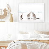 Shop Three Kangaroos Photo Art Print a coastal themed photography wall art print from The Print Emporium wall artwork collection - Buy Australian made fine art poster and framed prints for the home and your interior decor, TPE-907-AP