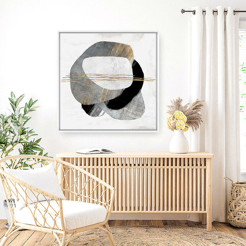 Shop Through Dimensions II (Square) Canvas Print a painted abstract themed framed canvas wall art print from The Print Emporium artwork collection - Buy Australian made fine art painting style stretched canvas prints for the home and your interior decor space, TPE-PC-PG992-AA-CA-40X40-NF