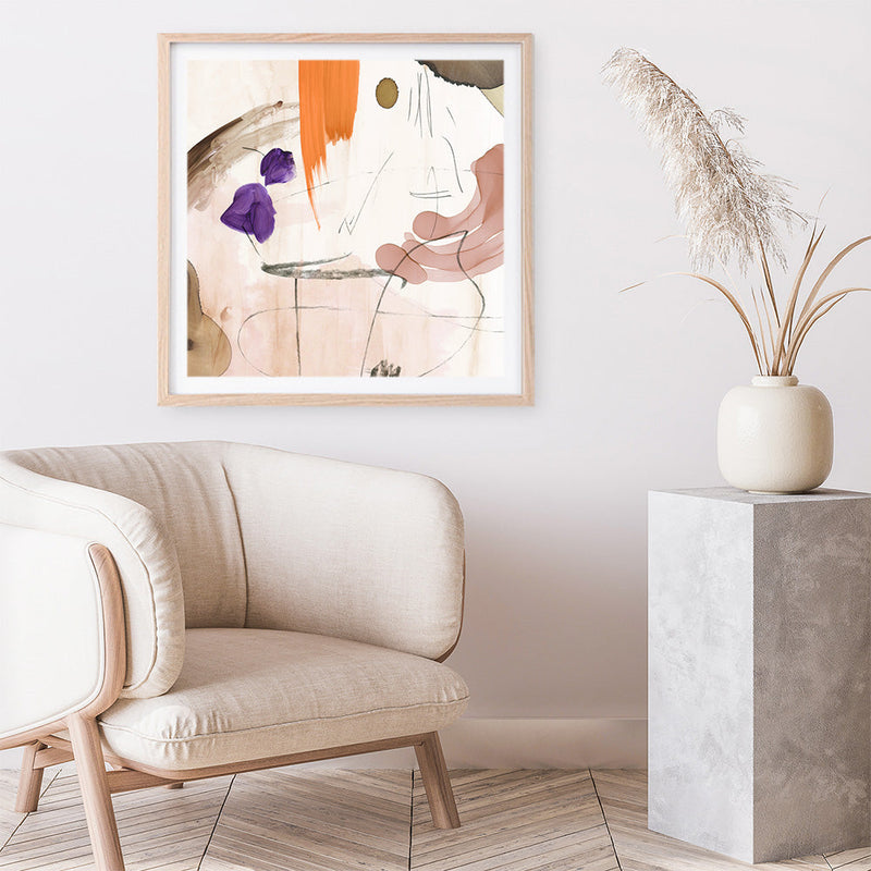 Shop Velvet At Dusk I (Square) Art Print a painted abstract themed wall art print from The Print Emporium wall artwork collection - Buy Australian made fine art painting style poster and framed prints for the home and your interior decor room, TPE-PC-PI400-AP