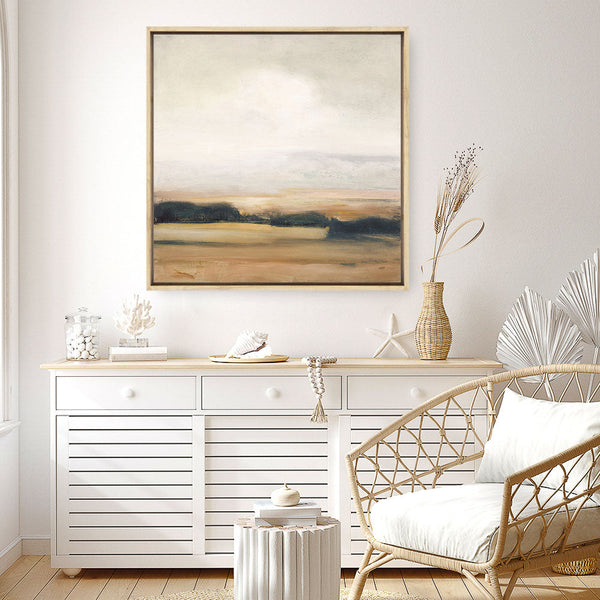 Shop View from the Top Neutral (Square) Canvas Print a painted style framed canvas wall art print from The Print Emporium artwork collection - Buy Australian made fine art painting style stretched canvas prints for the home and your interior decor space, TPE-WA-68942-CA-40X40-NF