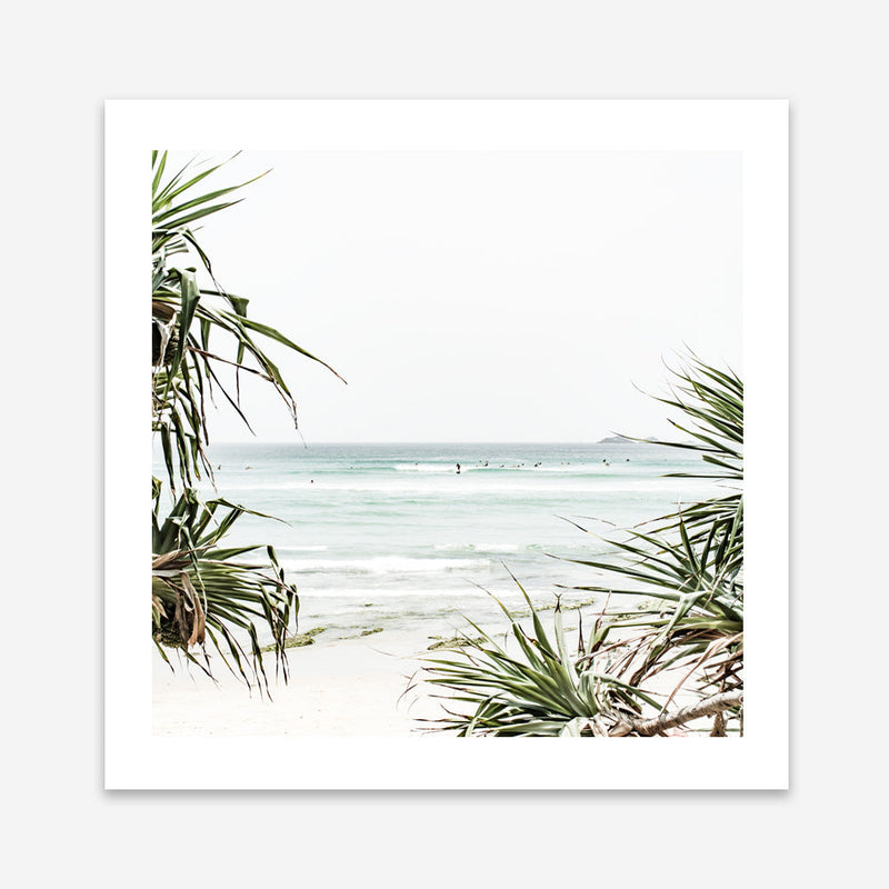 Shop Wategos Beach III (Square) Photo Art Print a coastal themed photography wall art print from The Print Emporium wall artwork collection - Buy Australian made fine art poster and framed prints for the home and your interior decor, TPE-967-AP