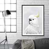 Shop White Cockatoo Art Print a painted bird themed wall art print from The Print Emporium wall artwork collection - Buy Australian made fine art painting style poster and framed prints for the home and your interior decor room, TPE-011-AP