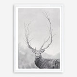 Shop Winter Elk Art Print a Nordic style winter deer themed painted wall art print from The Print Emporium wall artwork collection - Buy Australian made fine art painting style poster and framed prints for the home and your interior decor room, TPE-189-AP