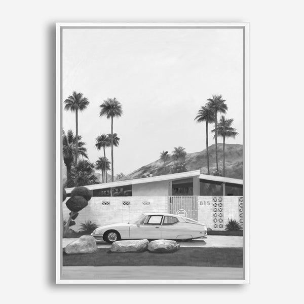 Palm Springs Doorway 2 B&W Canvas Print