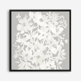 Floral Silhouette (Square) Canvas Print